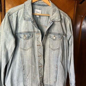 Old Navy vintage jean jacket sz 1X distressed wash